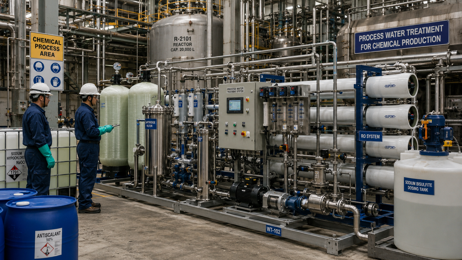 Chemical water treatment application